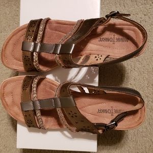 Minnetonka tri-color sandals